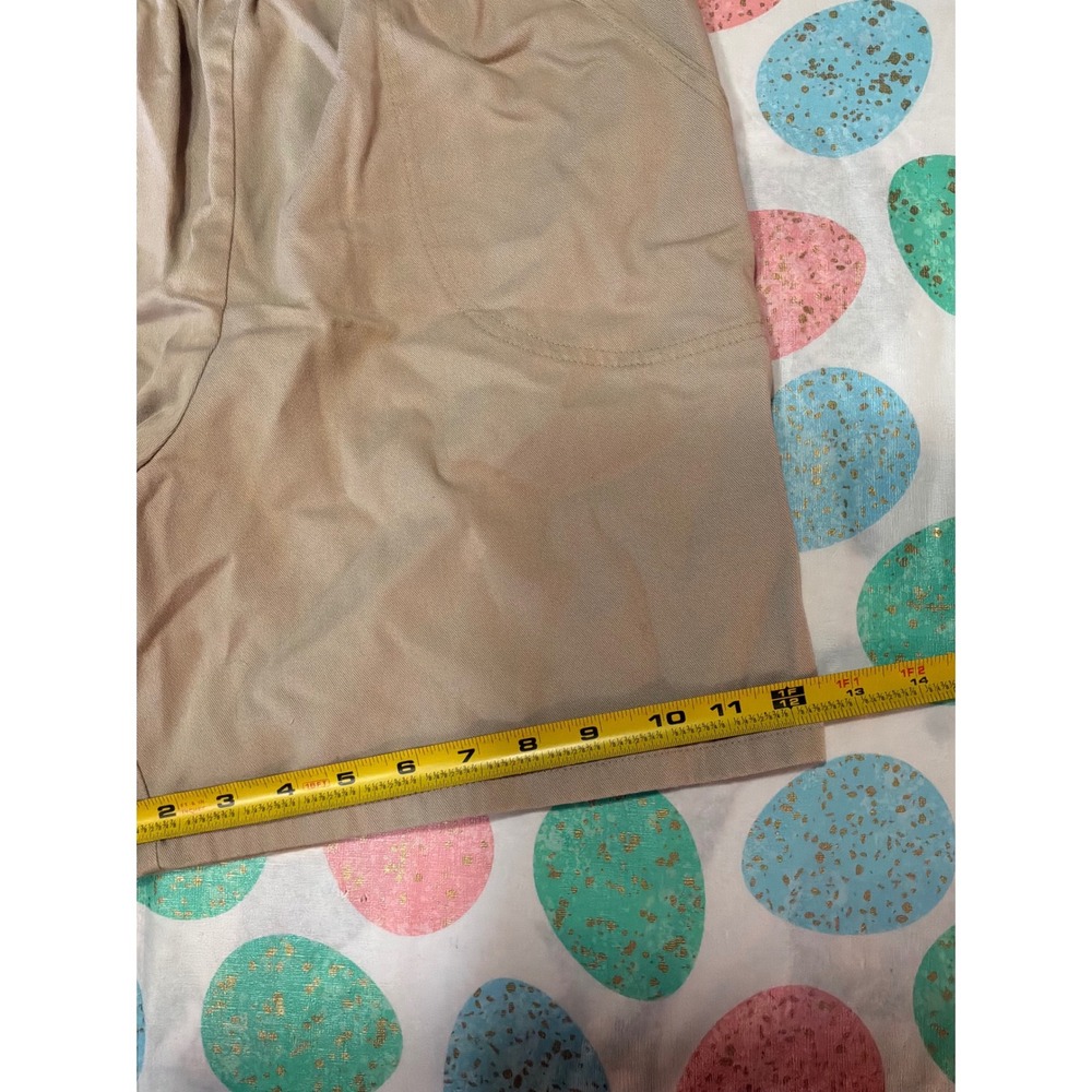 White Stag Women Vallejo Tan Pull On Elastic Waist Shorts Size M 8 10 Cotton - Picture 5 of 7